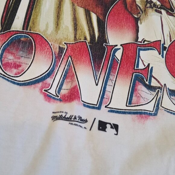 Chipper Jones Atlanta Braves Mitchell & Ness Shirt Cooperstown Collection Large - Picture 5 of 11